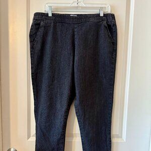 Laura Scott Pull-On Denim Jeggings. Black – XL
